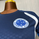 Camisa Cruzeiro de Treino 26/27 - Feminina Baby Look Azul Escuro My Store