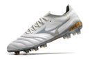 Chuteira Campo Mizuno Morelia Neo 3 FG Branca e Prata "Beta Shining" - Futx Brasil