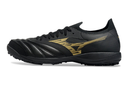 Chuteira Society Mizuno Morelia Neo Sala TF Preta e Dourada "Aurum Pack" My Store