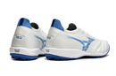 Chuteira Society Mizuno Morelia Neo Sala TF Branca e Azul "Mugen Pack" My Store