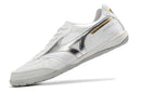 Chuteira Futsal Mizuno Morelia Sala IC Branca e Prata "Beta Shining" My Store