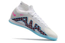 Chuteira Futsal Nike Air Zoom Mercurial Superfly 9 Elite IC Branca e Azul "Blast Pack" - Futx Brasil