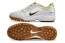 Chuteira Society Nike Total 90 TF Branca e Dourada - Futx Brasil