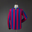 Camisa Barcelona Manga Longa 05/06 Retrô - Azul e Vermelha My Store