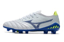 Chuteira Campo Mizuno Morelia Neo 3 FG Branca e Azul "Pre Future Pack" - Futx Brasil