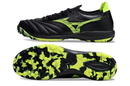 Chuteira Society Mizuno Morelia Neo Sala TF Preta e Verde My Store