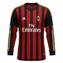 Camisa Milan Home 13/14 Retrô Manga Longa - Vermelha e Preta - Futx Brasil