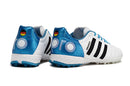 Chuteira Society Adidas AdiPure 11 Pro TF Branca e Azul "Toni Kroos" - Futx Brasil