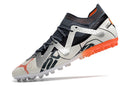 Chuteira Society Puma Future Ultimate MG Branca e Laranja "Astronaut Pack" - Futx Brasil