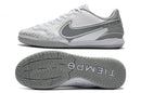 Chuteira Futsal Nike Tiempo Legend 9 Elite Branca e Cinza "Focus" - Futx Brasil