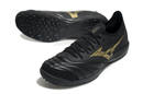 Chuteira Society Mizuno Morelia Neo Sala TF Preta e Dourada "Aurum Pack" My Store
