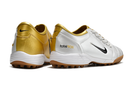 Chuteira Society Nike Total 90 TF Branca e Dourada - Futx Brasil