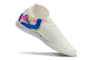 Chuteira Futsal Nike Phantom Luna Elite IC Branca, Azul e Rosa "Rainbow Pack" - Futx Brasil