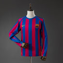 Camisa Barcelona Manga Longa 05/06 Retrô - Azul e Vermelha My Store