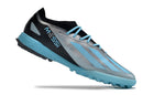 Chuteira Society Adidas X Crazyfast Messi.1 TF Prata e Azul "Infinito" My Store