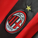 Camisa Milan Home 06/07 Retrô - Vermelha e Preta - Futx Brasil