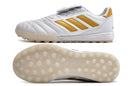 Chuteira Society Adidas Copa Gloro TF Branca e Dourada - Futx Brasil