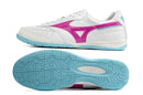 Chuteira Futsal Mizuno Morelia Sala IC Branca, Rosa e Azul My Store