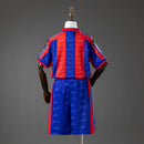 Conjunto Infantil Barcelona Home Retrô 96/97 - Azul e Vermelha My Store