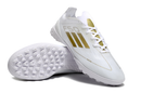Chuteira Society Adidas F50 TF Branca e Dourado "Day Spark Pack" - Futx Brasil