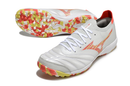 Chuteira Society Mizuno Morelia Neo Sala TF Branca, Vermelha e Amarela My Store