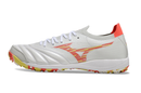 Chuteira Society Mizuno Morelia Neo Sala TF Branca, Vermelha e Amarela My Store