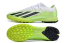 Chuteira Society Adidas X Crazyfast.1 TF Branca e Verde "Crazyrush Pack" - Futx Brasil