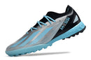 Chuteira Society Adidas X Crazyfast Messi.1 TF Prata e Azul "Infinito" My Store