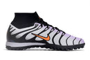 Chuteira Society Nike Air Zoom Mercurial Superfly 9 Elite TF Branca, Roxa e Preta - Futx Brasil