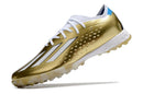 Chuteira Society Adidas X SpeedPortal Messi.1 TF Dourada "Leyenda" - Futx Brasil