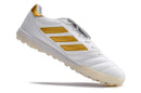 Chuteira Society Adidas Copa Gloro TF Branca e Dourada - Futx Brasil