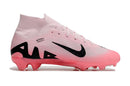 Chuteira Campo Nike Air Zoom Mercurial Vapor 15 Elite FG Rosa e Preto "Mad Brilliance Pack" Cano Alto - Futx Brasil