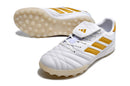 Chuteira Society Adidas Copa Gloro TF Branca e Dourada - Futx Brasil