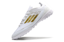 Chuteira Society Adidas F50 TF Branca e Dourado "Day Spark Pack" - Futx Brasil