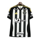 Camisa Atletico Mineiro Home 25/26 - Preta e Branca - Futx Brasil