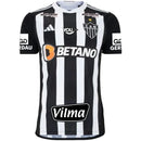 Camisa Atlético Mineiro Home 24/25 - Preta e Branca - C/ Patrocínio - Futx Brasil