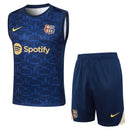 Conjunto Barcelona Treino Regata 24/25 - Azul Escuro - Futx Brasil
