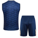 Conjunto Barcelona Treino Regata 24/25 - Azul Escuro - Futx Brasil