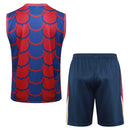Conjunto Barcelona Treino Regata 24/25 - Azul e Vermelho - Futx Brasil