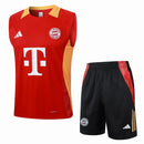 Conjunto Bayern de Munique Treino Regata 24/25 - Vermelho - Futx Brasil
