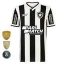 Camisa Botafogo Home 24/25 - Preta e Branca - C/ Patrocínio - Futx Brasil