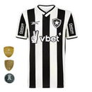 Camisa Botafogo Home 24/25 - Preta e Branca - C/ Patrocínio vBet - Futx Brasil