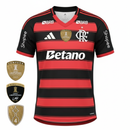 Camisa Flamengo Home 25/26 - Preta e Vermelha C/ Patrocínio My Store
