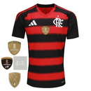 Camisa Flamengo Home 25/26 - Preta e Vermelha - Futx Brasil