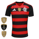 Camisa Flamengo Home 25/26 - Preta e Vermelha - Futx Brasil