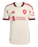 Camisa Liverpool Away 25/26 Jogador - Creme - Futx Brasil