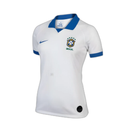 Camisa Brasil Away 2019 Retro - Feminina Baby Look Branca e Azul