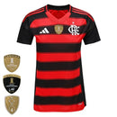 Camisa Flamengo Feminina Home 25/26 - Preta e Vermelha - Futx Brasil