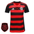 Camisa Flamengo Feminina Home 25/26 - Preta e Vermelha - Futx Brasil