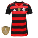 Camisa Flamengo Feminina Home 25/26 - Preta e Vermelha - Futx Brasil